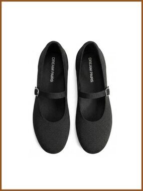 Women's Mary Jane Ballet Flat Breathable Knit Buckle Comfort Shoes